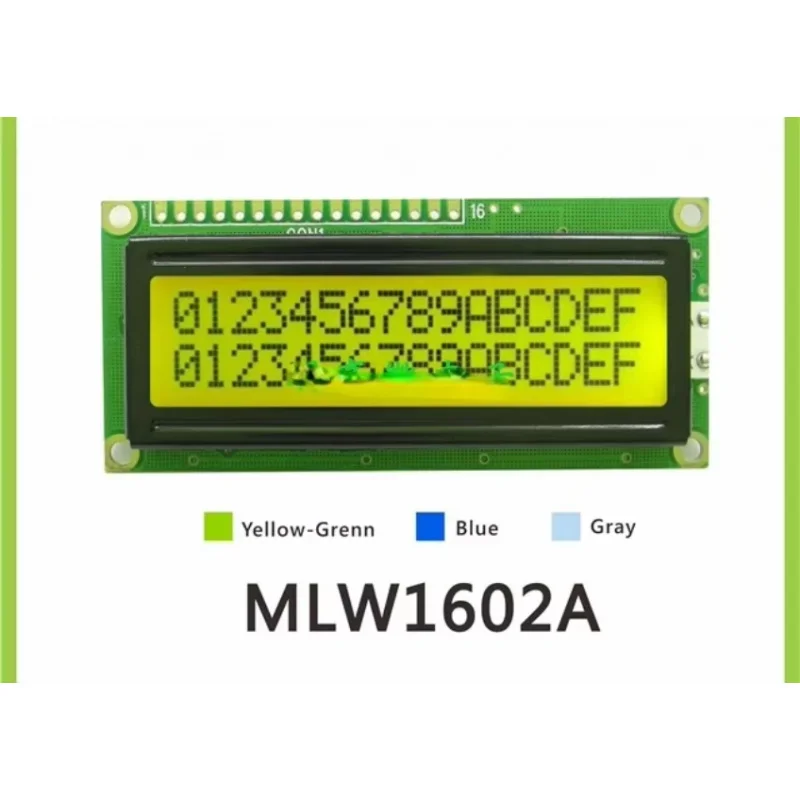 Módulo de tela de matriz de pontos de caracteres LCD1602A 16X2 Módulo de tela LCD Display de porta paralela 5V 1602A