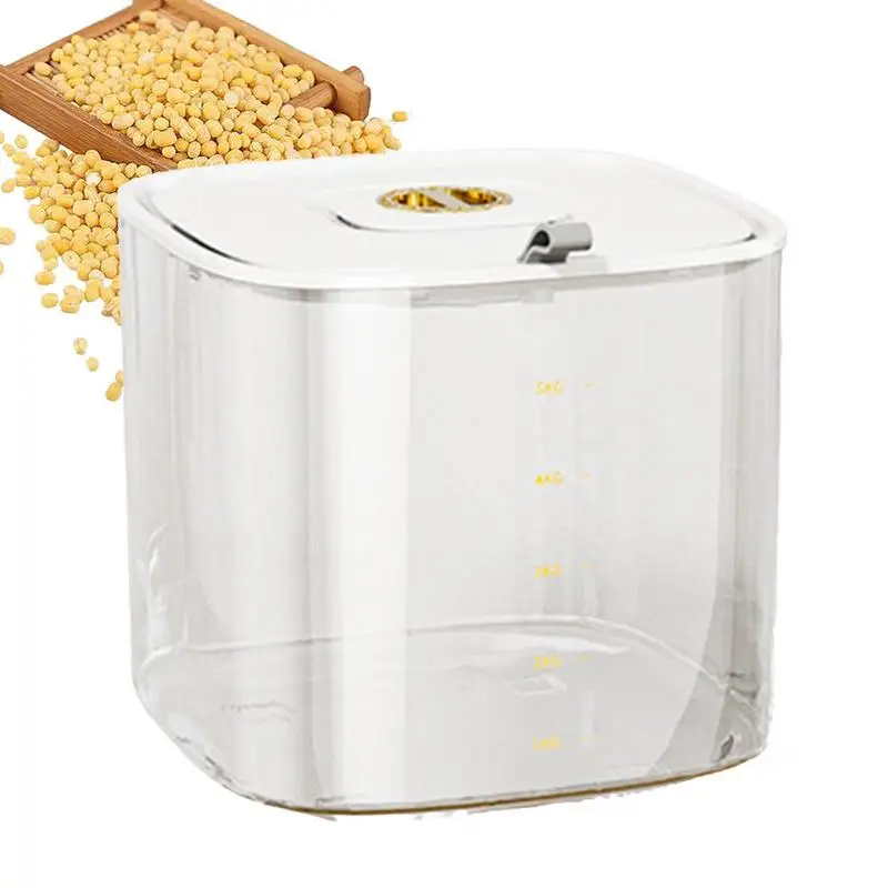 

Rice Holder Bin Rice Bin Dispenser Reusable Airtight Cereal Dispenser And Dry Food Storage Tank For Countertop Pantry And