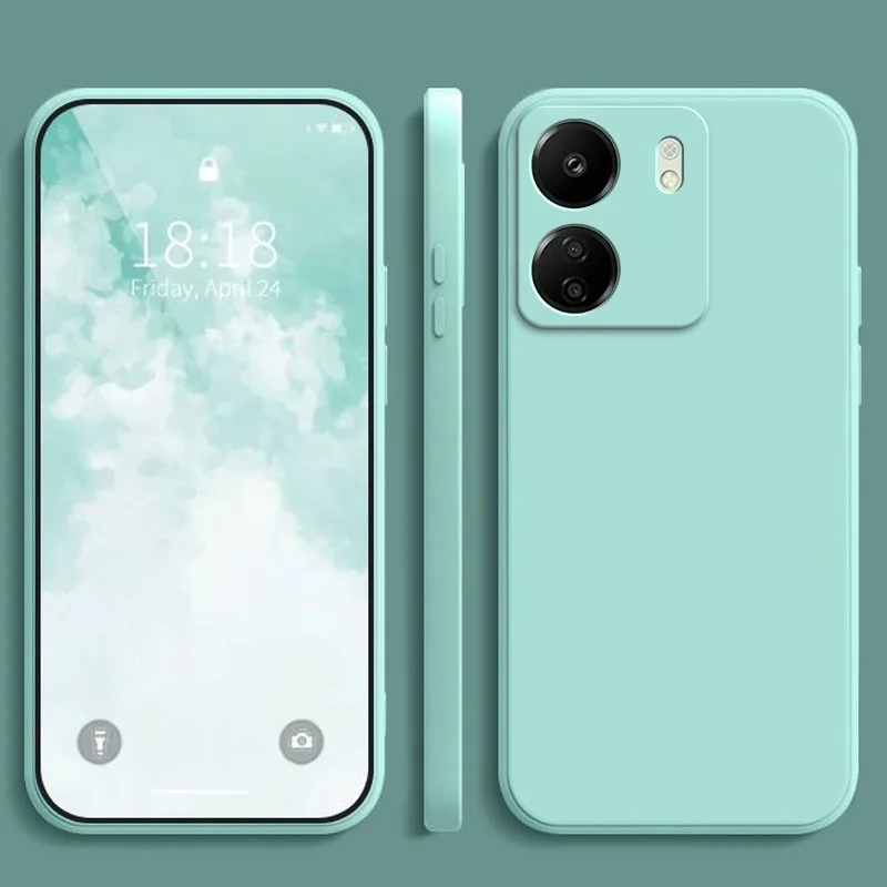 Flüssige Silikonhülle für Xiaomi Redmi 13C 4G Cover Redmi 13C Matte Case Poco C65 Soft Procect Cover Redmi 13c Fundas – Detail 6