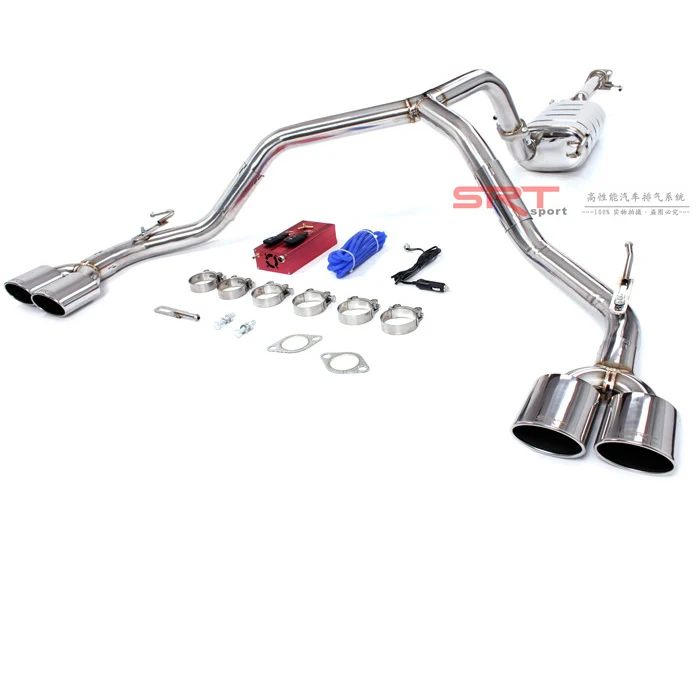 Exhaust Pipe for  land cruiser titanium exhaust catback with quad double tip