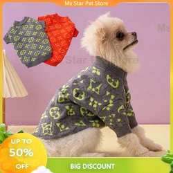 New Dog Knitted Sweater Soft Warm bulldog Autumn Winter Sweater Pet Puppy Pullover Coat Small Medium Dogs Apparel Costumes