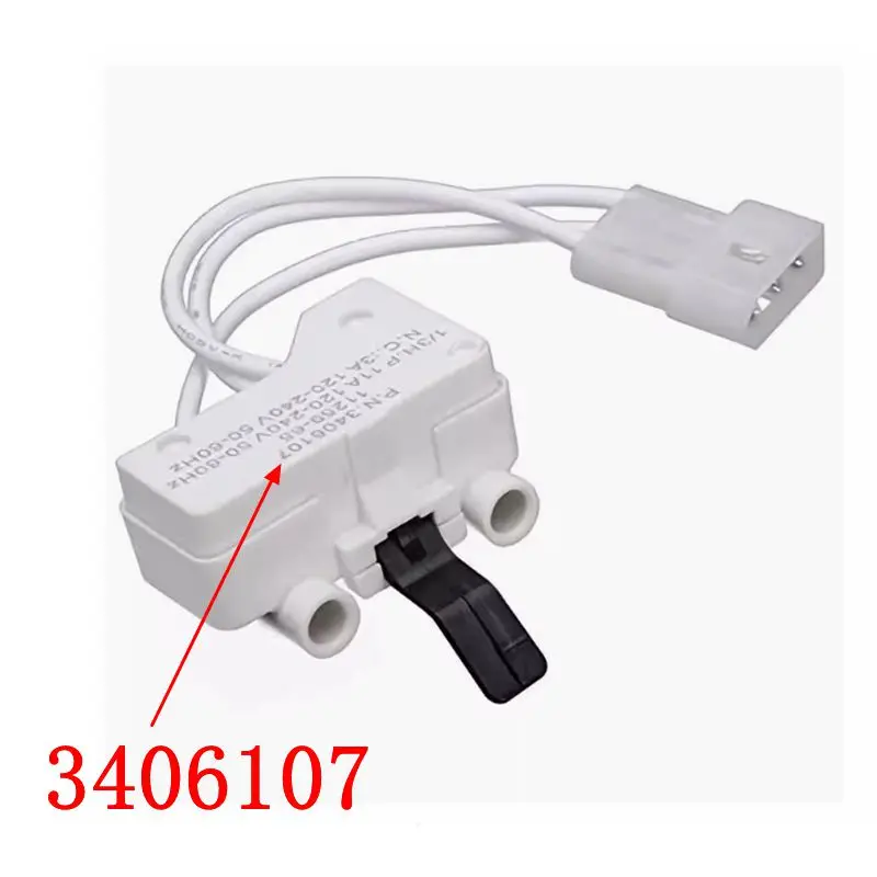 

3406107 Dryer Door Switch Replace Failure Switches For Dryer Lid With Actuator Dryer Accessories For Washing Machine Replaces