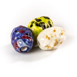 34mm Big Oval Ceramic Porcelain Pottery Beads Pendant Jewelry Making For Necklace Bracelet #XN534