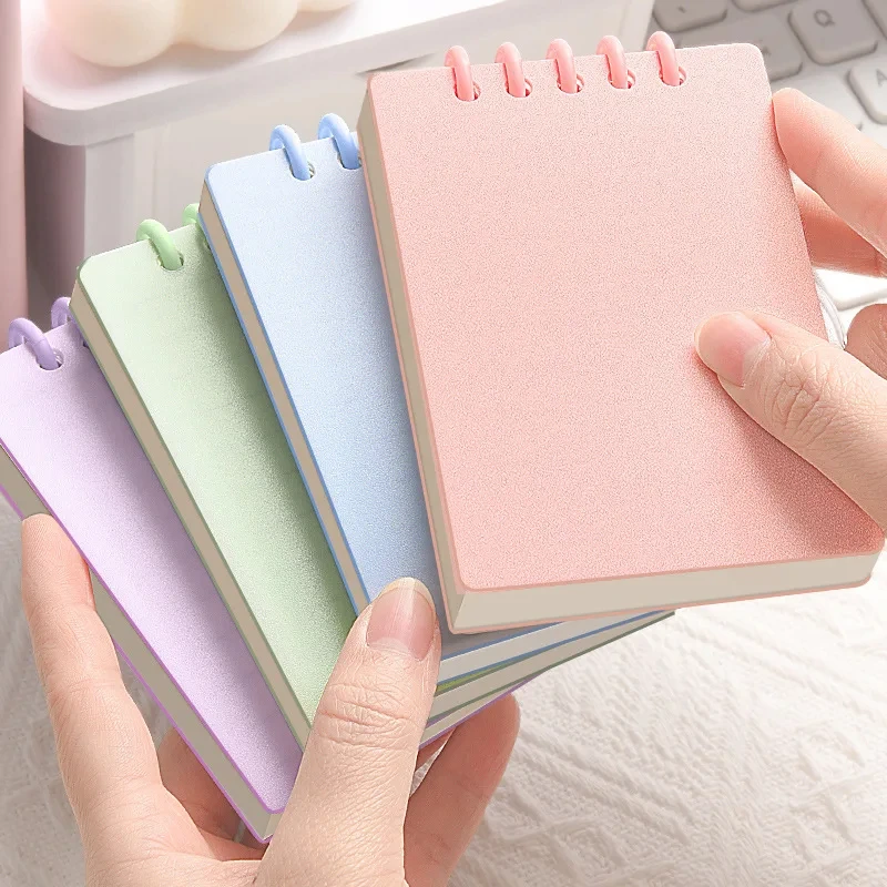 80 Sheets A7 Loose Leaf Notebook, Horizontal Line Inner Page Binder Notepad for Daily Note Taking School Office Stationery