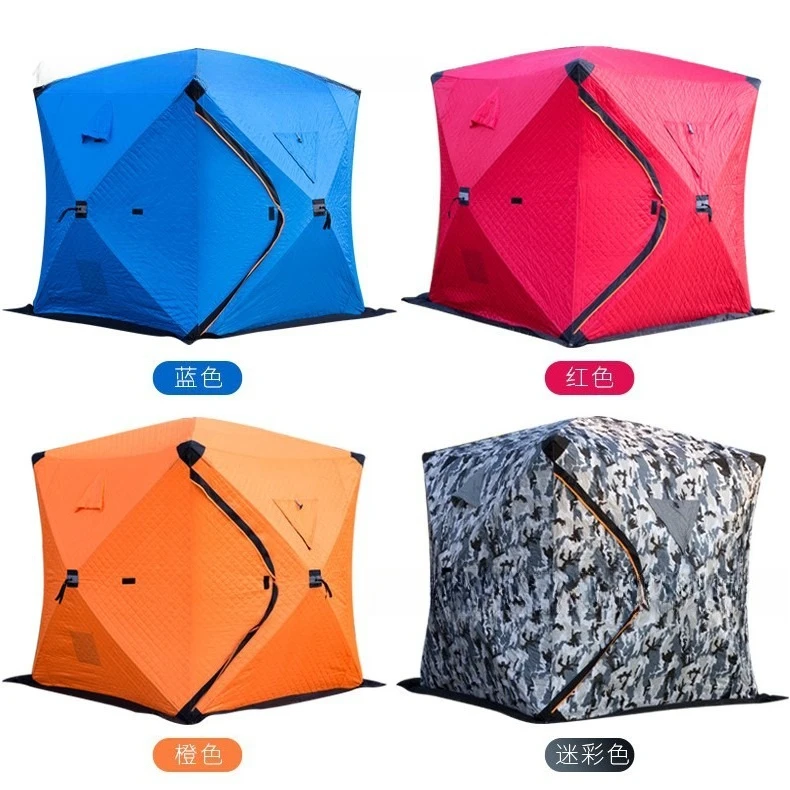 You can come to pictures and samples to customize 420D flame retardant and waterproof Oxford cloth outdoor ice fishing sauna ten