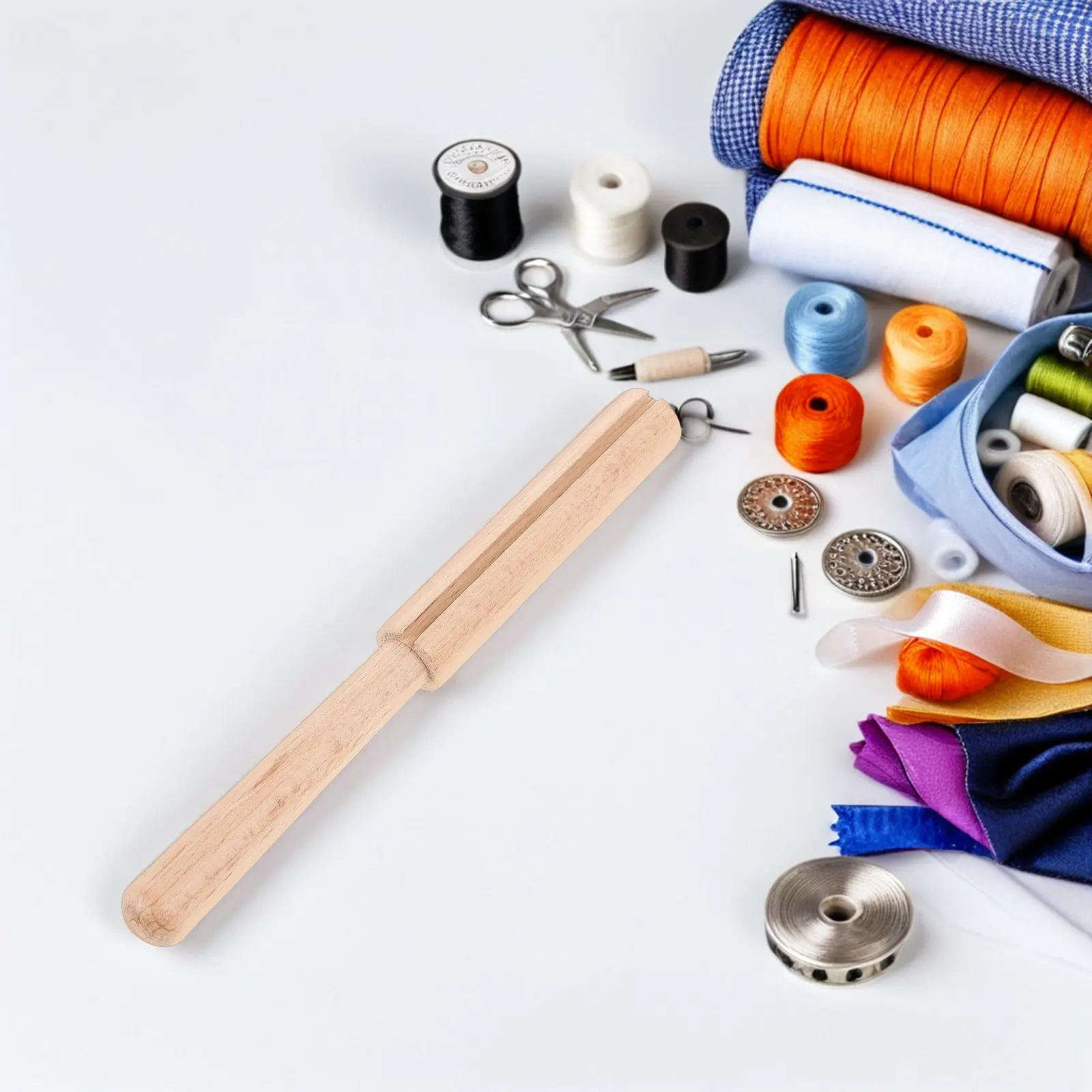 2Pcs Wooden Thread Cutter Embroidery Yarn Cutter Tool Latch Hook Rug Crochet Carpet Tapestry Craft DIY Wooden Carpet Tool