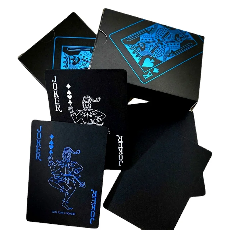

Waterproof Blue Black Poker Board Game Durable Plastic Magic Casual Game
