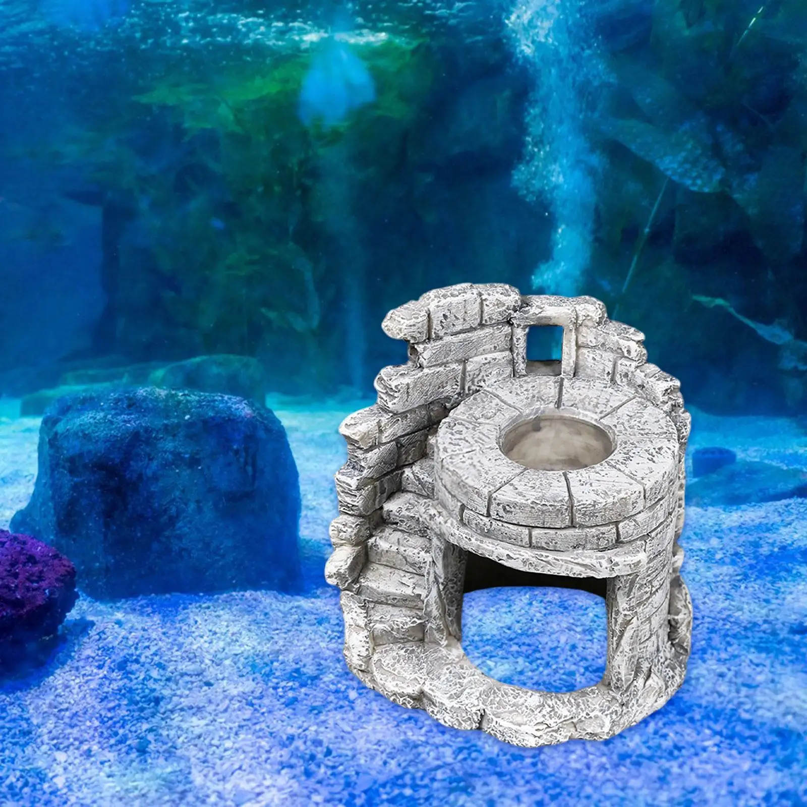 Reptiles Hideout Habitat Background Toy Building Model Terrarium Nest Decor for Tortoise Gecko Hermit Crabs Amphibians Garden