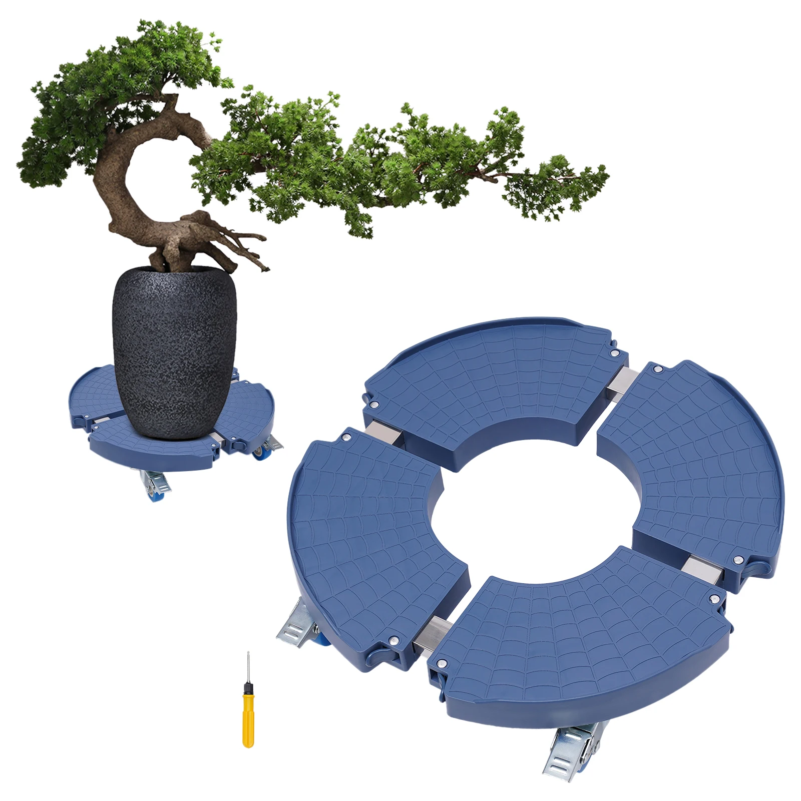 Plant Roller Round w/ 4 Wheels with Brake for placing and moving potted plants and appliances