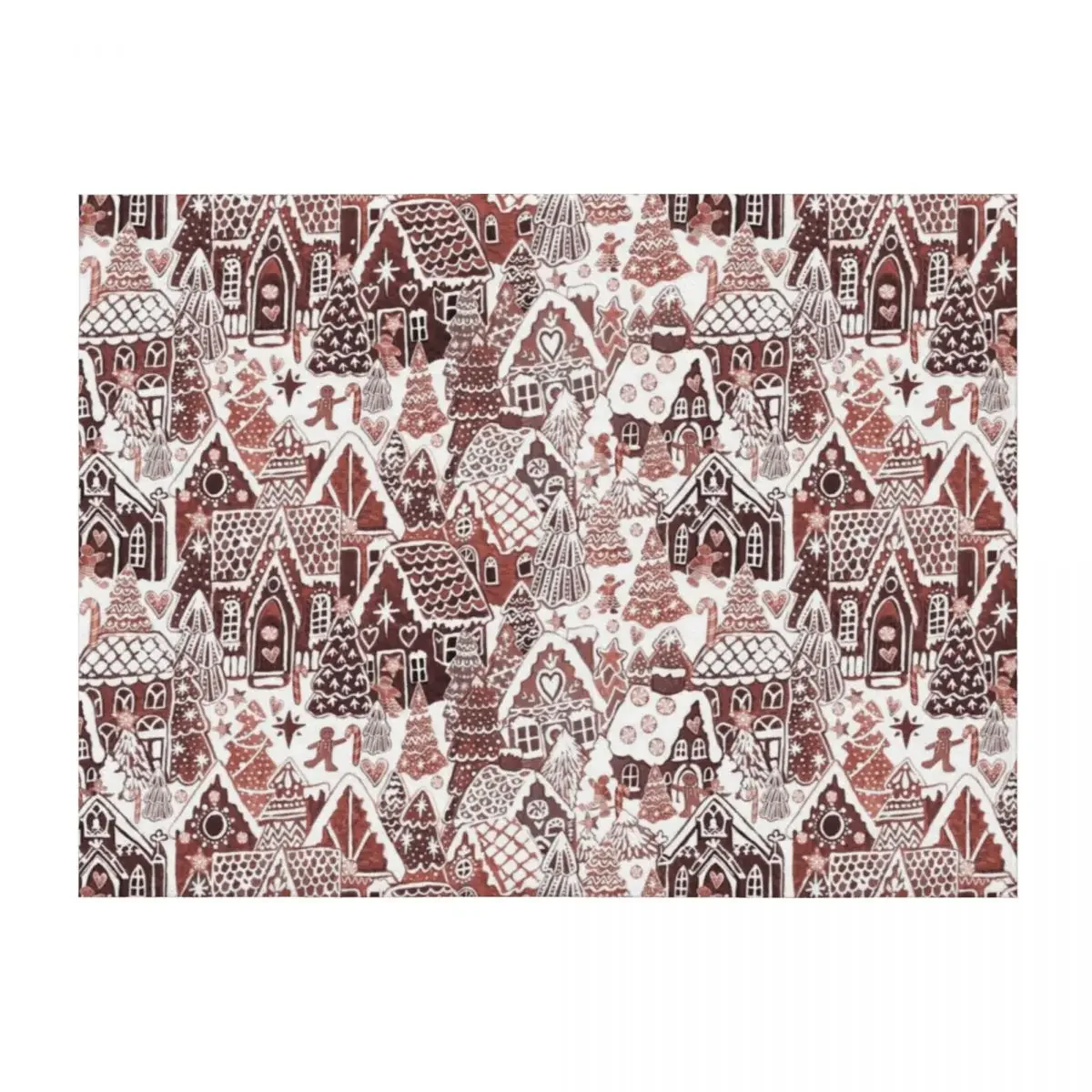 

Christmas Gingerbread houses in a Gingerbread village Throw Blanket Giant Sofa Flannel Fabric Luxury Throw Thermal Blankets