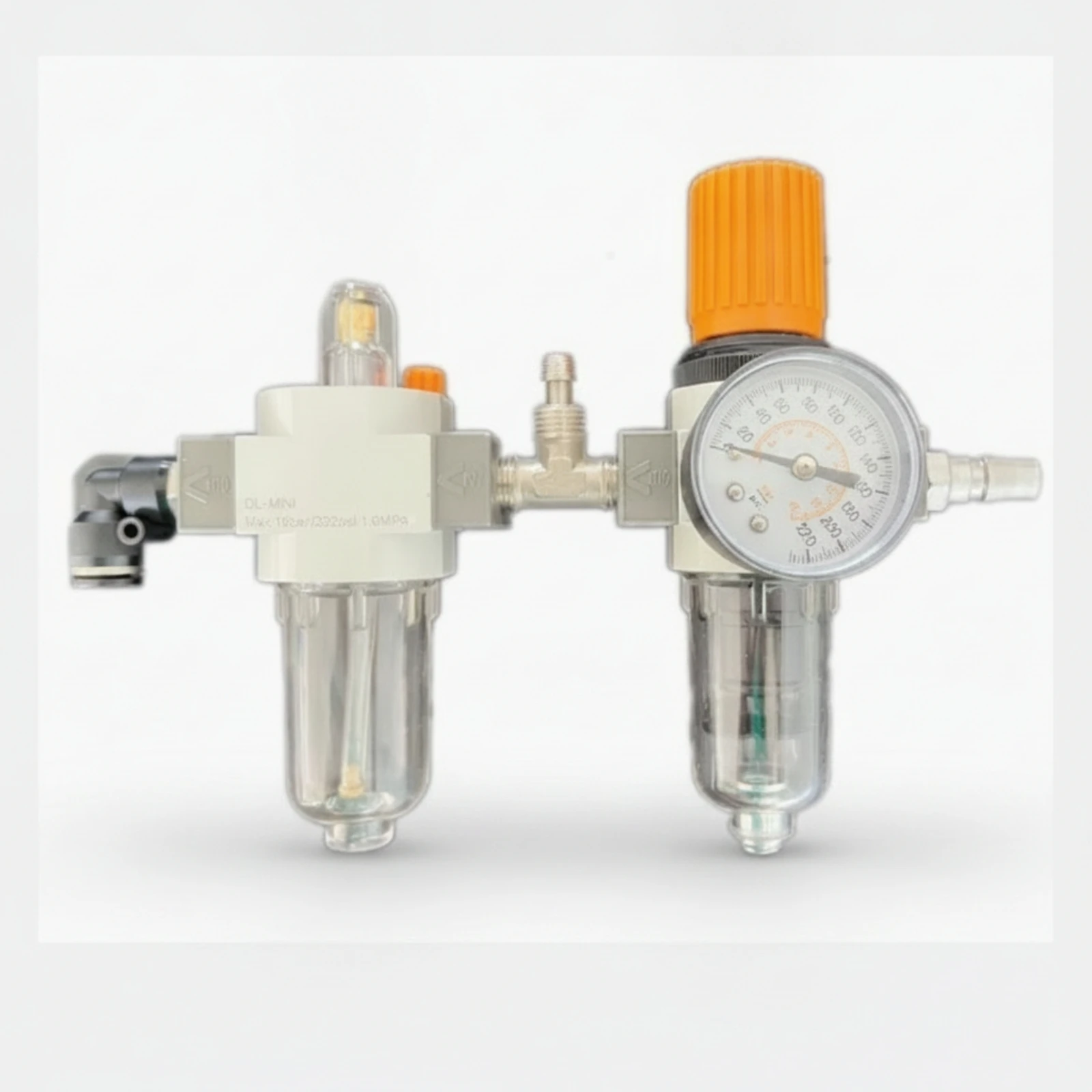 Oil-Water Separator with Pressure Gauge Adjustable Pneumatic Filter Regulator Assembly Tire Changer Filter Regulator Inline
