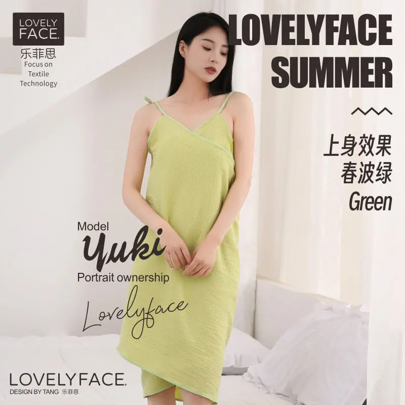 여성용 순면 거즈 목욕 타월 드레스 랩 웨어러블 속건 초흡수 부드러운 샤워 타월 홈 목욕 가운 가벼움