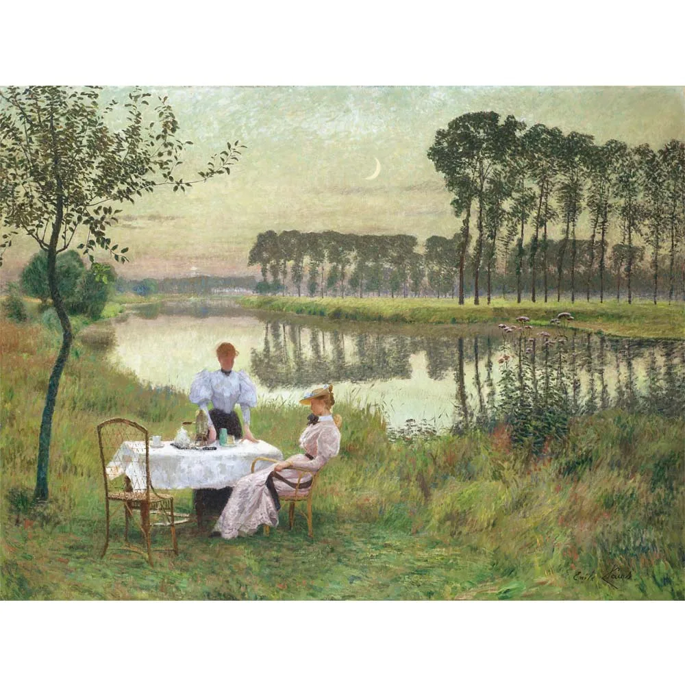 Summer evening by Emile Claus,Hand painted landscape oil painting on canvas,Famous painting reproduction,Room decoration picture