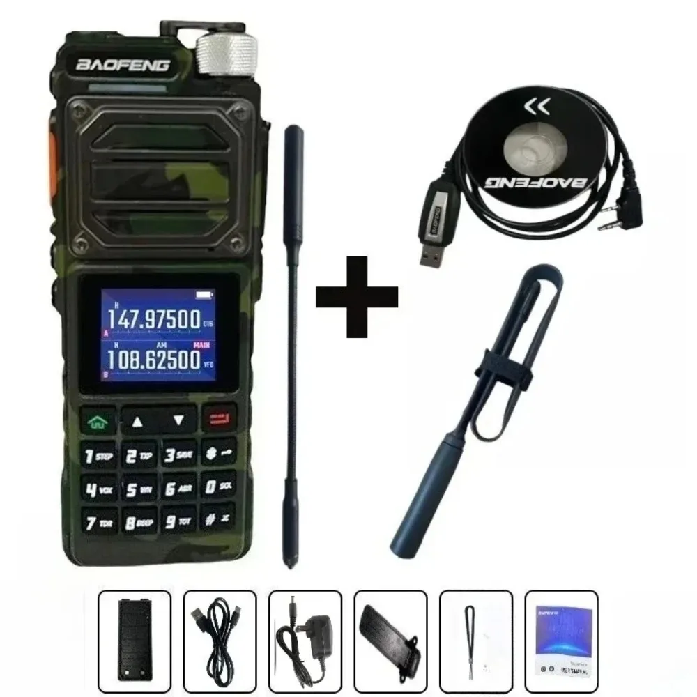 Baofeng UV-25M Air Band Walkie Talkie 6 Band Camo Wireless Copy Frequency Type-C Port AM FM Long Range High Power 2-Way Radio