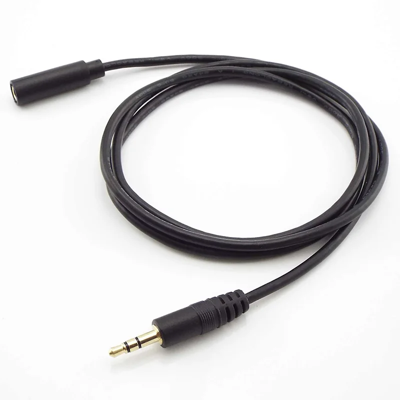 3 4 Pole Male to Female 3.5mm AUX Jack Audio Extension Cable Cord Auxiliary Headphone Earphone Speaker Stereo Audio Cables Cord