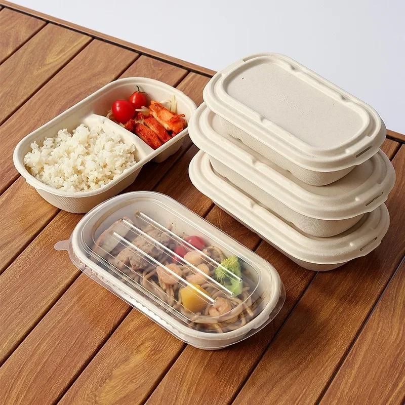 

50PCS Light Salad Mochi Packing Boxes Disposable Lunch Boxes Kids Students Office Bento Box Food Storage Container With Lid