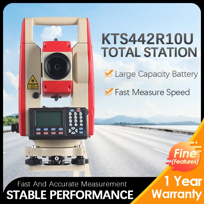 KTS-442R10U Total Station 1000M Range Trigger Key LCD Surveying Equipment