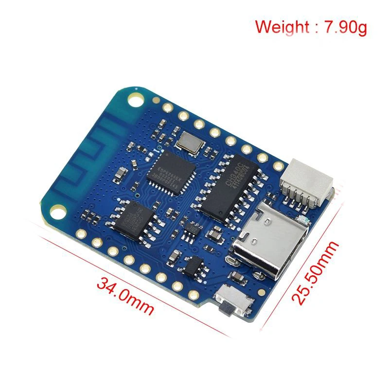 WEMOS D1 Mini V4.0.0 TYPE-C USB WIFI Плата Интернета вещей на базе ESP8266 4 МБ LOLIN 12C MicroPython Nodemcu Arduino Совместимость