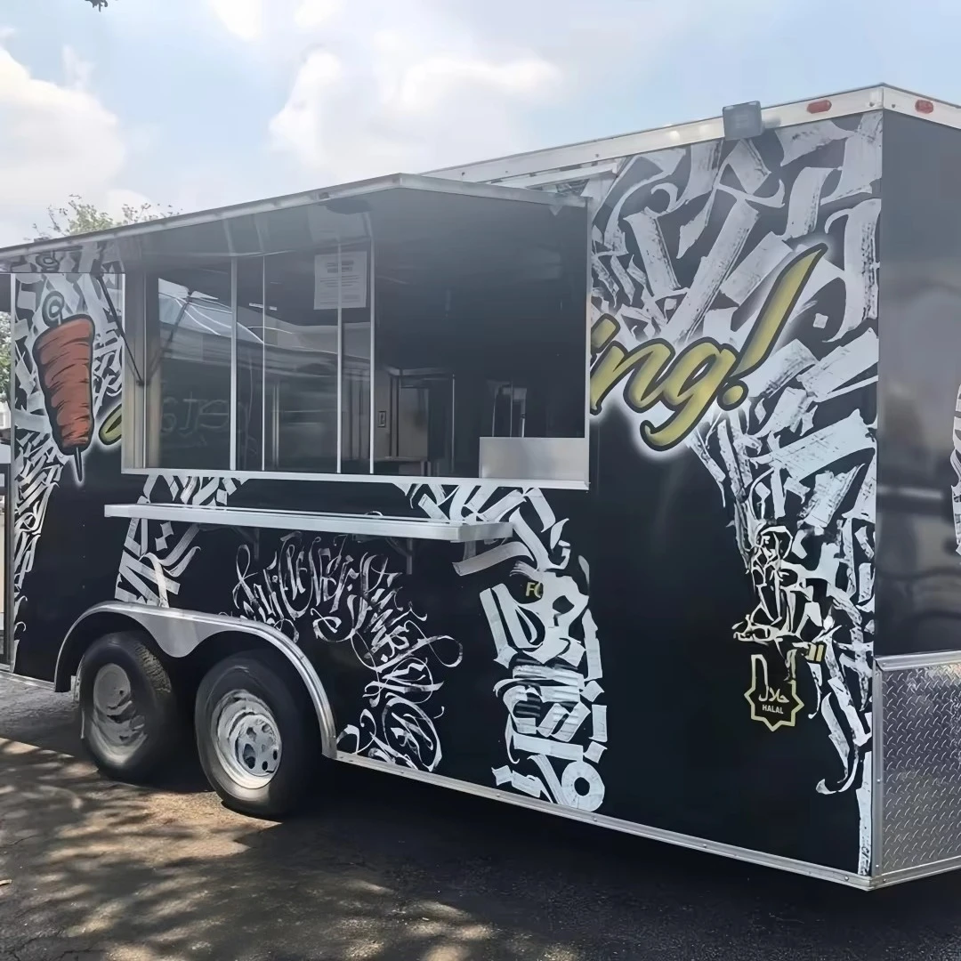 High Quality Food Remolque Truck Food Truck With Full Kitchen United States Car Trailers Fully Equipped Street Mobile Kitchen