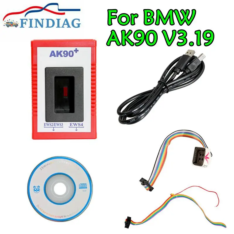 

Лучший программатор автомобильных ключей для BMW AK90 V3.19 AK90+ для BMW Code Reader с 1995-2009 гг. AK 90 Идентификация всех ключей CAS и EWS2/3/4