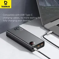 Baseus 65W Power Bank 20000mAh Portable Charging Powerbank Mobile Phone External Battery PD QC 3.0 Charger 22.5W For iphone