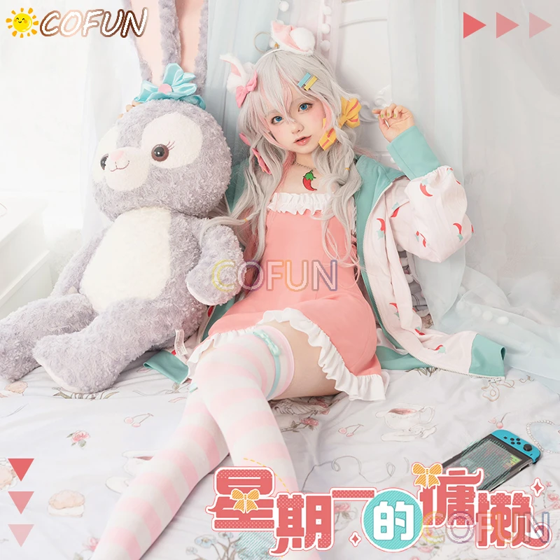 

COFUN Vtuber Nijisanji Kagura Nana Cosplay Monday's Lazy Attire Cosplay Costume Halloween Outfits Women New Suit Uniform