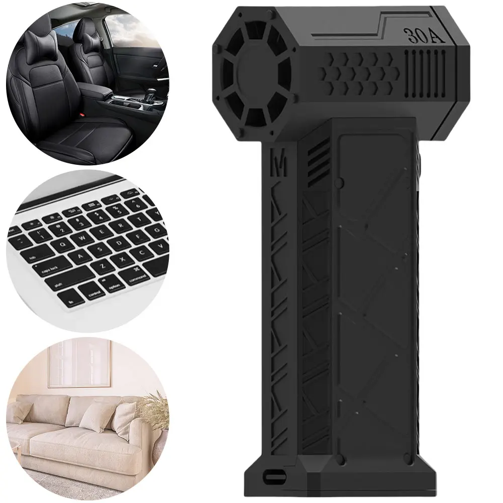 380000 دورة في الدقيقة منفاخ الهواء فرش السيارات مروحة توربو صغيرة نفاثة 52 متر/الثانية سرعة USB قابلة للشحن منفضة قوية للوحة المفاتيح/نظيف السيارة