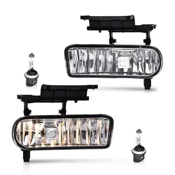 2 ks nárazníkových mlhových světel pasují na Chevy 99-02 Silverado 1500 2500/01-02 3500/2000-2006 Suburban Tahoe s čirým objektivem a žárovkami. 8 nejlepší prodej univerzální mlhová světla do nárazníku auta - №1