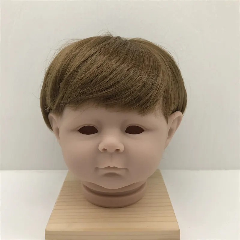 NPK Brown Curl Sticked Hair Wig For 50-58cm Reborn Dolls 20-23 inch Silicone Reborn Baby Doll Hair DIY Doll Accessories