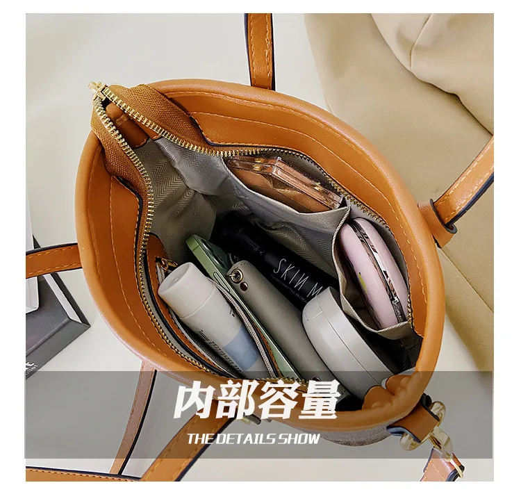 Michael Kors Women's Fashionable Casual Crossbody Shoulder Bag MK Light Luxury Classic Letter Flower Bag Bucket Bag