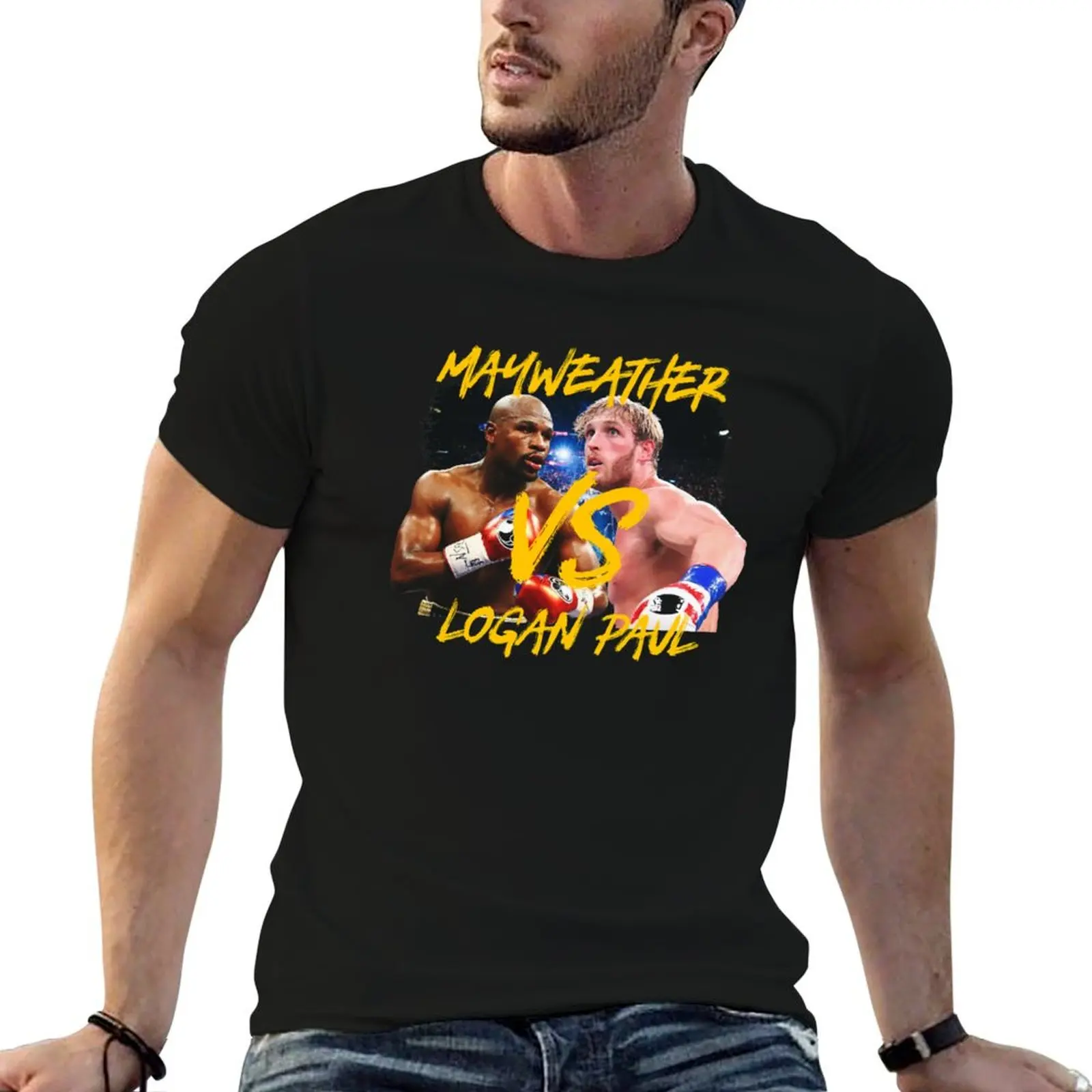 Floyd Mayweather VS Logan Paul 2021 Fight T-Shirt custom t shirt customizeds summer tops plus sizes anime shirts men