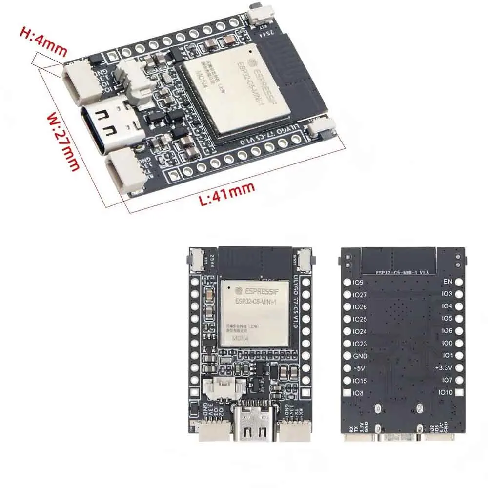 Wireless Module ESP32-C5-MINI-1 Dual Band 2.4GHz 5GHz WiFi6 BLE5 4MB Flash Thread Zigbee Reset Button 32-bit Microcontroller