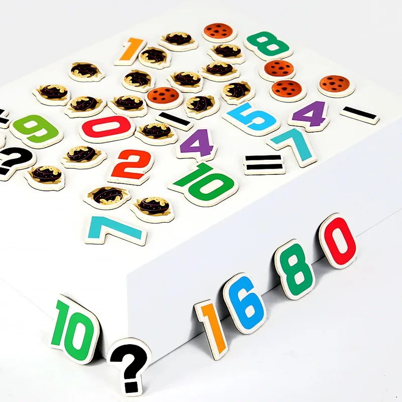 Montessori Biscotto magnetico Matematica Addizione Sottrazione Decomposizione Apprendimento precoce Giocattoli educativi per bambini Bambini