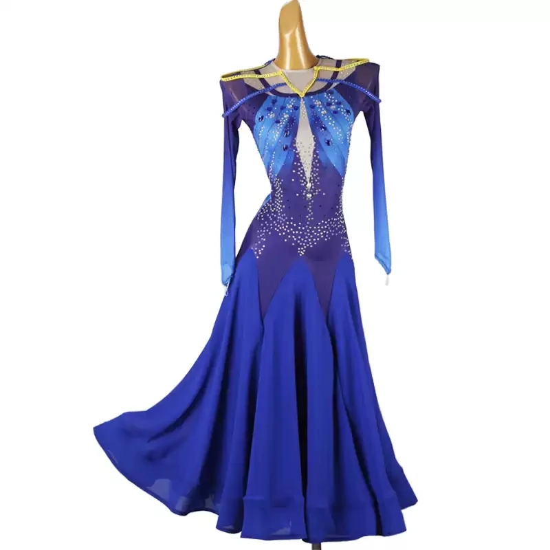 

New Girls Costume Modern Dance Suit Waltz Luxurious Women's Evening Dress Urban Stage Performance Outfit Ballroom Practice Wear