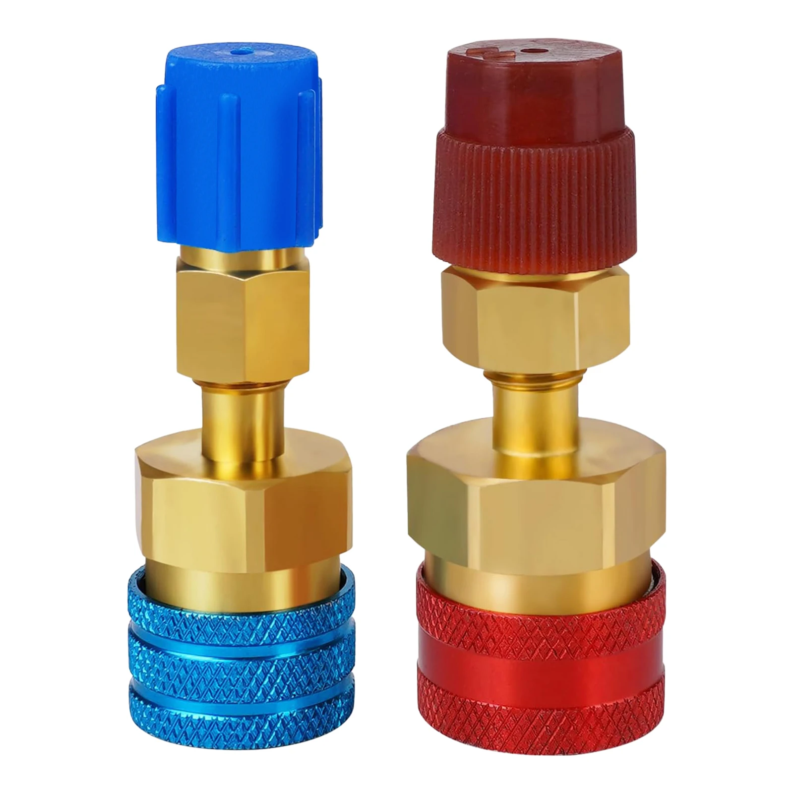 R1234yf Quick Couplers High Low Side Connector Conversion for Car AC Refrigerant Charging Copper Fittings Professional Repair