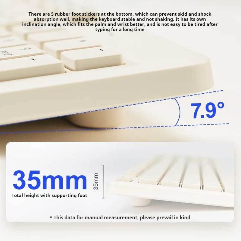 Dw2300 Wireless Keyboard Mouse Set Ergonomic Suitable Business Office Typing Girl Gift Laptop Desktop Low Noise Peripheral