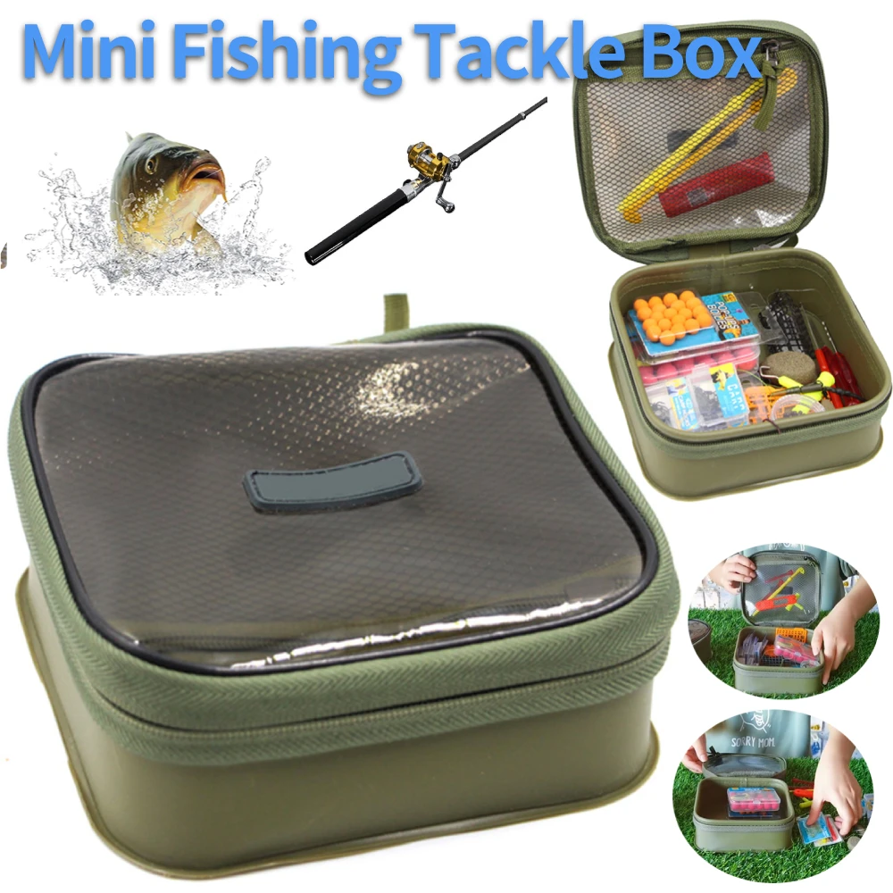 EVA Mini Fishing Tackle Box Waterproof Thickened Fishing Bag Dustproof Fishing Lightweight Storage Bag for Outdoor Carp Fishing