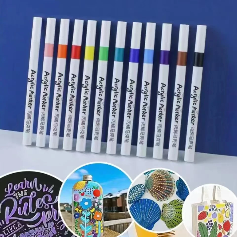 80pcs Acrylic Color Markers Set Rock Painting for Kids Stone Paint Pens Set  DIY Ceramic Glass Wood Manga Art School Supplies