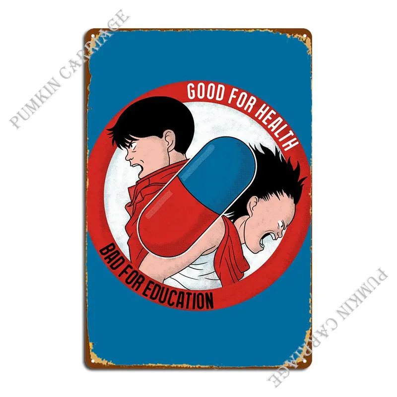 

Good And Bad Metal Plaque Poster Bar Kitchen Wall Plaque Garage Tin Sign Poster