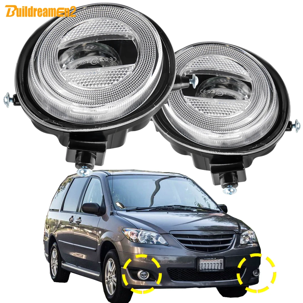 

2 Pieces 30W H11 Car Canbus LED Lens Fog Light DRL White Yellow For Mazda MPV 2004 2005 2006