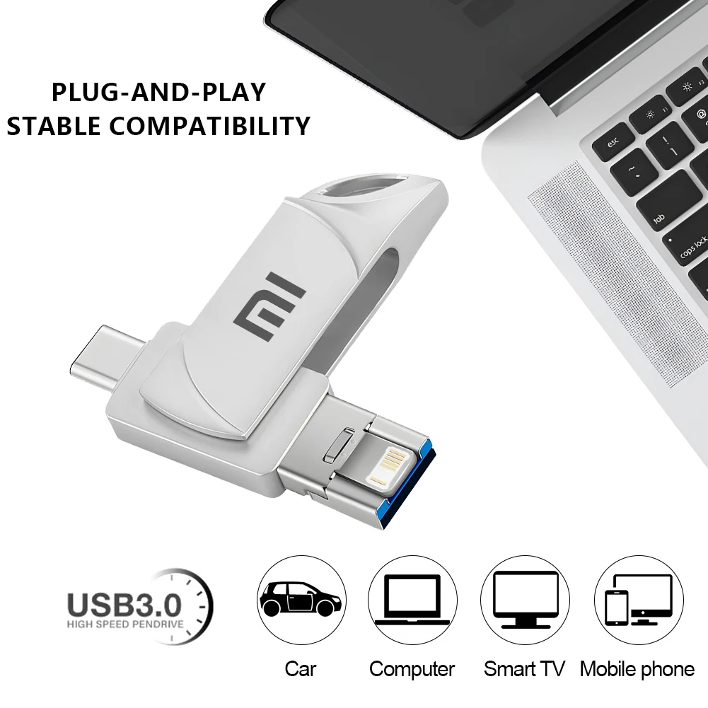 Xiaomi-memoria USB portátil para teléfono móvil, disco U de 2TB, 1TB, interfaz USB 3,0 tipo C, 256GB, 128GB, 512GB, transmisión recíproca