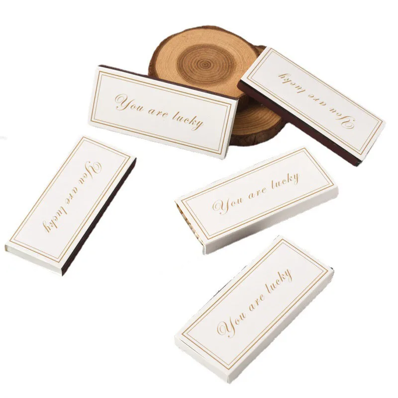 50 صندوقًا معبأة من مبخرة عصا الثقاب البيضاء ولاعة شمعة صندوق عتيق رائع يتطابق مع مجموعة الهدايا الإبداعية #2