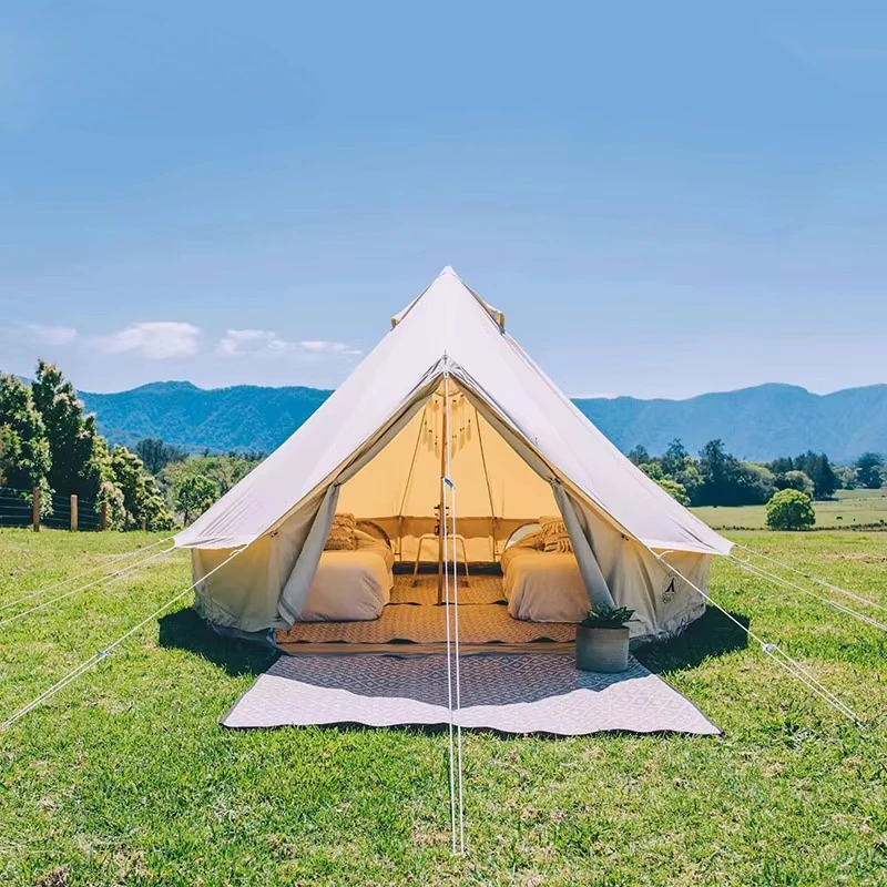 Tenda Glamping Bell per tendone in tela di cotone bianco da 3 m 4 m 5 m 6 m