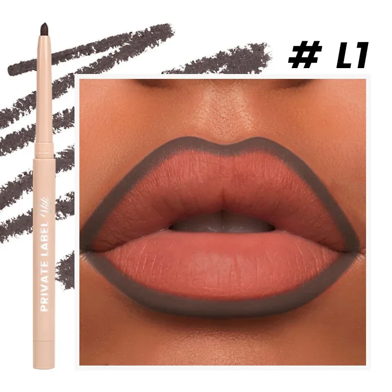 Lip Liner Waterproof sexy red matte contour-toned lipstick Lasting Non-stick Cup Lip Liner Lip makeup 12 colors, beauty tools