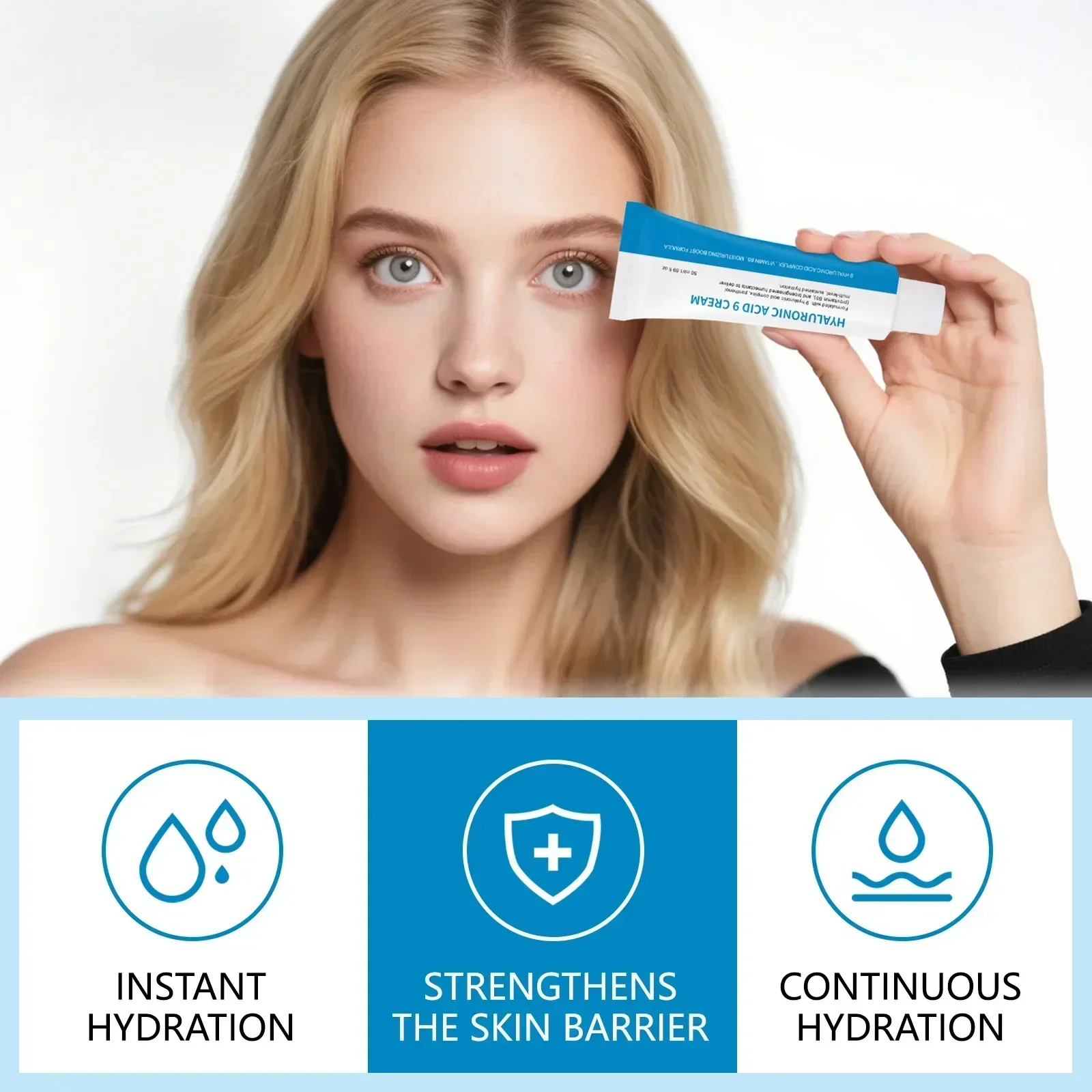 

9-Layer Hydration Moisturizer 50ml - Hyaluronic Acid, B5 & Ceramide Formula for Deep Moisture Lock & Plump Skin, All Skin Types.