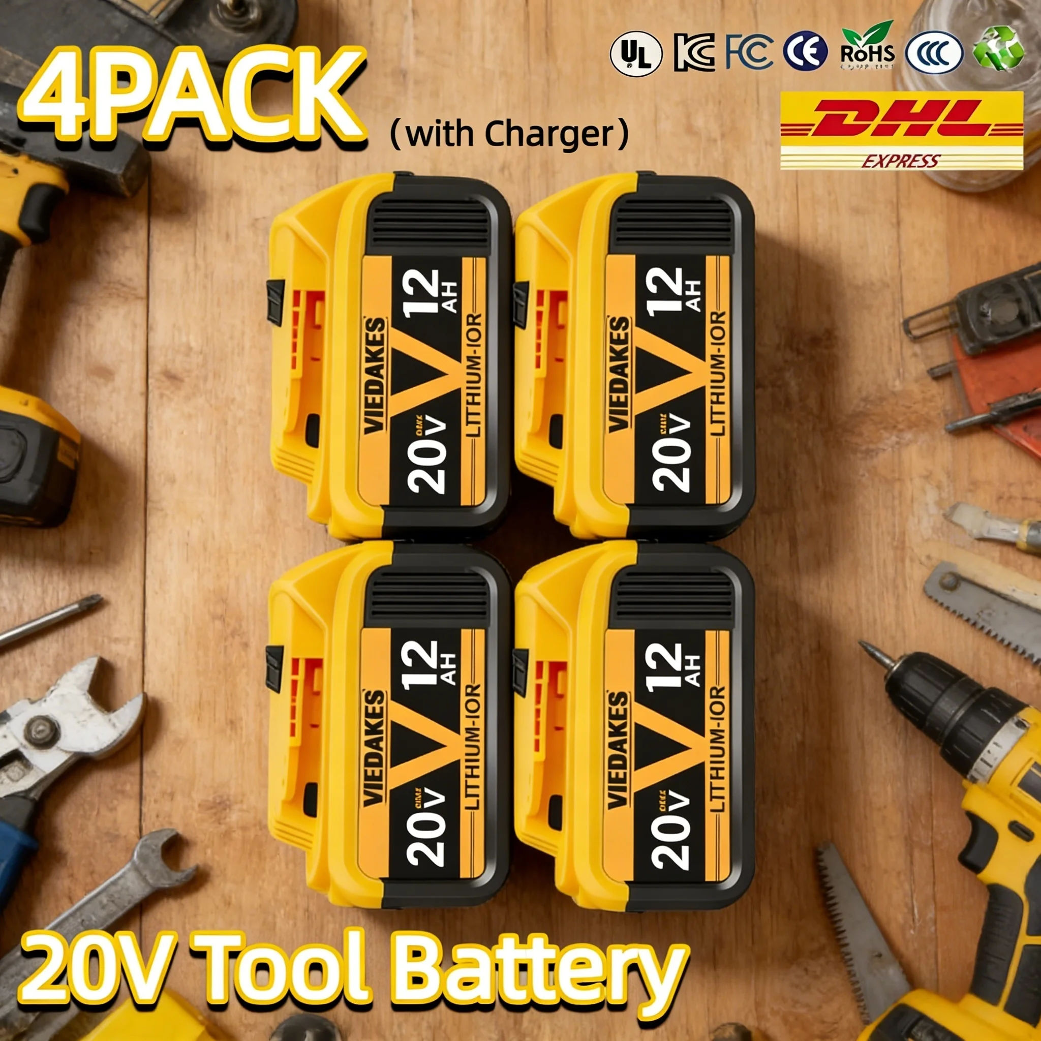 

✔Original for dewalt 6.0Ah Rechargeable Tool Battery DCB200 DCB609 20V/60V Compatible with Tools☺