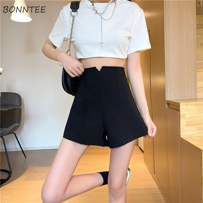 

Shorts Women Casual Summer Friends All-match Cozy Ins Prevalent Basic Solid High Street Empire Daily Simple Femme Hipster Bottom