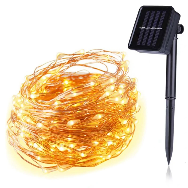 Solar Powered Lights 200 LED String Fairy Lights For Outdoor Christmas Lighting Courtyard Street Garden Decor 20M