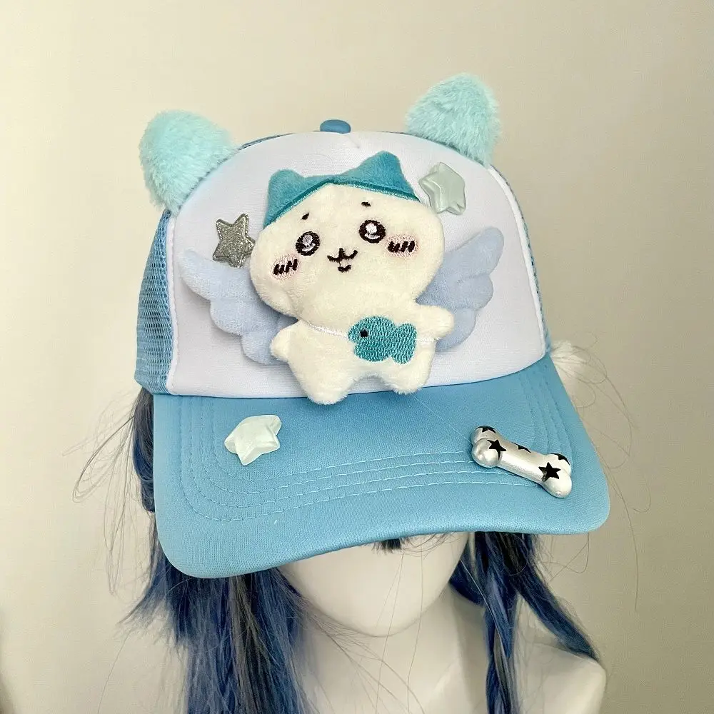 Nowy Kawaii MINISO Anime Kawaii Chiikawa czapka z daszkiem Cute Cartoon urocza lalka Casual kapelusz przeciwsłoneczny prezenty dla dziewczynek