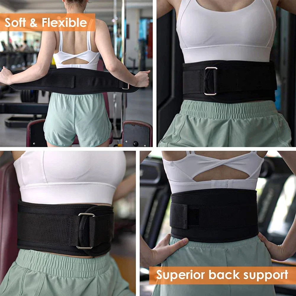 Weight Lifting Belt - Great for Squats, Clean, Lunges, Deadlift, Thrusters - Men and Women - Firm & Comfortable Lumbar Support